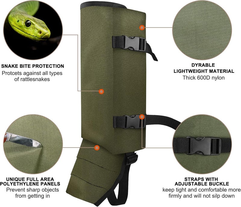 MDSTOP Snake Gaiters Leg Guards, Waterproof Snake Guards, Adjustable Snake Bite Protection for Lower Legs, Snake Chaps for Men&Women - Image 2